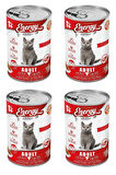 Sığır Etli Yetişkin Yaş Konserve Kedi Maması 400 G - 4 Adet