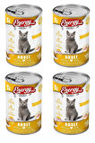 Tavuklu Yetişkin Yaş Konserve Kedi Maması 400 G - 4 Adet