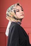 Afvente  Desenli Pamuk Eşarp Çikolata