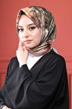 Afvente  Desenli Pamuk Eşarp Çikolata