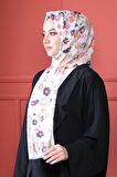 Afvente Desenli Pamuk Şal Saks