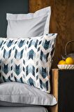 İssimo Home Pruva 145 TC Geometrik Pamuk Çift Kişilik Nevresim Takımı