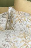 Occale Beige 210 TC (83 Tel) Pamuk Saten Nevresim Takımı Aile Seti