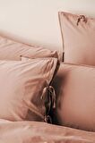 Savanna Apricot Yıkanmış %100 Pamuk Poplin Çift Kişilik Nevresim Takımı