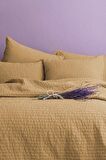 Savanna Yıkanmış Mustard %100 Pamuk Poplin Yatak Örtüsü 240*260Cm