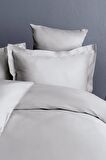 Simply ice Grey Pamuk Saten Nevresim Takımı Çift Kişilik
