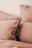 Savanna Apricot Yıkanmış %100 Pamuk Poplin Nevresim Takımı King