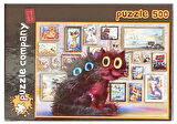 Kedi Temalı 500 Parça Mini Puzzle  Minyatür Puzzle Serisi