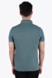 3736 Parçalı Ayaklı Yaka Üstü Waffle T-shirt