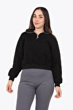 2556 Yarım Fermuarlı 3 İplik Sweat