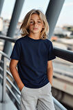 İndigo Çocuk T-shirt Unisex | %100 Pamuk |