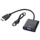 Concord C-554 HDMI to VGA + Aux Dönüştürücü Kablosu