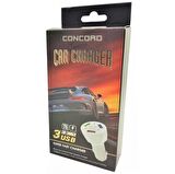 7A QC 3 USB Hızlı Araç Şarj Cihazı Concord C-769