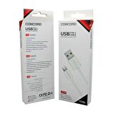 Concord C-821 2.1A 100cm (Type-c) Data ve Şarj Kablosu - Beyaz