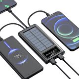 Sprange SRP22 Solar Güneş Enerji Panelli Dahili Kablolu 20.000 mAh Powerbank 