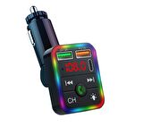 Concord C618 Rgb Işıklı PD 18 + QC 3.1A Şarj Oynar Başlıklı Bluetooth 5.1V Fm Transmitter 