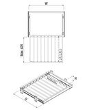 Starax 6207 Gri Pantolonluk Yan Ray Alüminyum Kapak 80Cm