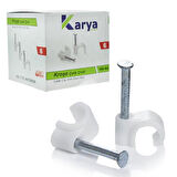 KARYA 6 NUMARA ÇELİK ÇİVİLİ 12 MM KROŞE (100LÜ PAKET)(4X6 ANTİGRON KABLOLAR İÇİN)