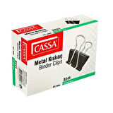 Cassa Çelik Kıskaç 41Mm Siyah 12 Li - 2 paket