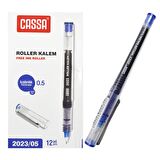Cassa 2023 İğne Uçlu Roller Kalem 0.5 Mavi 12 Adet