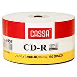 Cassa CD-R 56X700 MB 80 Min Boş CD 50'li Paket Kod:9451