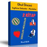 İngilizce Sebzeler ve Meslekler Boyama Kitap Seti