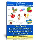 Okul Öncesi Resimleri Kes-Yapıştır Etkinlik Kitap Seti