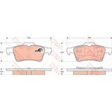 Renault Arka Fren Balatası Nissan Primera P12 03> 10 Laguna II Latıtude 11>13 2,0 DCI Connect 02> Focusıı Fo - Trw Gdb1469
