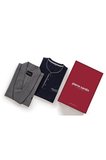 Lacivert Robdöşambır Ve Penye Uzunkollu Pijama Damat Çeyiz Seti 5610
