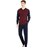 PİERRE CARDİN 6023 ERKEK JAKARLI PİJAMA TAKIMI