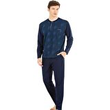 PİERRE CARDİN 6027 ERKEK JAKARLI PİJAMA TAKIMI