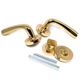 Tiviti Kapı Kolu Yeşim Wc Yuvarlak Rozet Gold