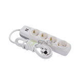 Far 4'lü Priz Grup 2 USB F512B 3Mt