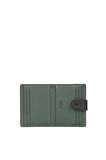 Cengiz Pakel Unisex Hakiki Deri Küçük Boy Kartlık - 2513 - Siyah/Yeşil