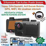 Servis Mevzuatına Uygun 3 Kameralı Monitör Çıkışlı 4G GPS WIFI Acil Durum butonu dahil Pratik Montaj