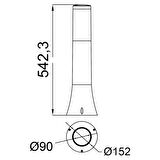 HOROZ ORKİDE-2 BEYAZ BAHÇE ARMATÜRÜ E-27 IP-44