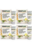 4 Adet Youplus Vitamin C, Çinko, Propolis Efervesan Tablet Takviye