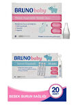 Bruno Baby Nazal Aspiratör Yedek Ucu 10lu & Serum Fizyolojik 5 ml x 20 Flakon 