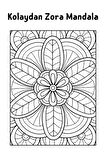 Kolaydan Zora Mandala (çiçekli Mandala)