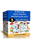 Enine Boyuna Adan Zye Okul Öncesi Aktiviteler Seti 3 Spiralli Kitap