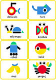 3-9 YAŞ Montessori KES-YAPIŞTIR Eğitim Seti (Laminasyonlu)