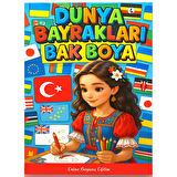 Dünya Bayrakları Boyama Kitabı Renkli Bayrak Örnekleriyle (200 Ülke)
