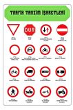 Trafik İşaretleri Kartelaları (22 Kartela)