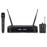 König K-700 E-Y Profesyonel 663-694Mhz 1 El + 1 Yaka 2 Kanal Uhf 2X50 Kablosuz Telsiz Mikrofon