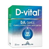 D Vital D3 K2 Vitamin D3 ve Vitamin K2 Damla