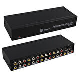 Powermaster PM-4832 8 Port Video Stereo Audio Dağıtıcı Çoğaltıcı 1024X768-85HZ