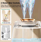 MİGHTY PEMBE BÜYÜK KAPASİTELİ 1.3 LT USB ULTRASONİK OFİS ODA VE ARABA HAVA NEMLENDİRİCİ BUHAR MAKİNESİ AROMA DİFİZÖRÜ ÇİFT PÜSKÜRTME