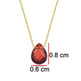 Garnet Damla Taşlı Kolye