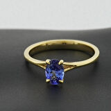 Tanzanite Oval Tektaş Yüzük