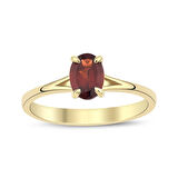 Garnet Oval Tektaş Yüzük